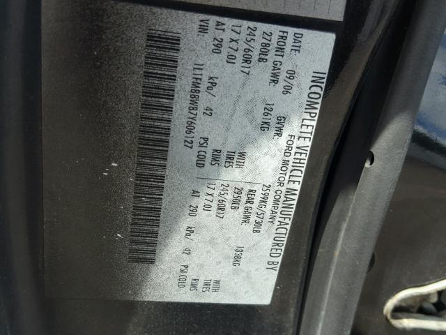 1L1FM88W87Y606127 - 2007 LINCOLN TOWN CAR E BLACK photo 10