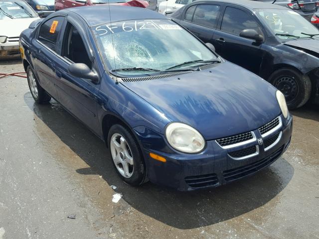 1B3ES56C64D637800 - 2004 DODGE NEON SXT BLUE photo 1