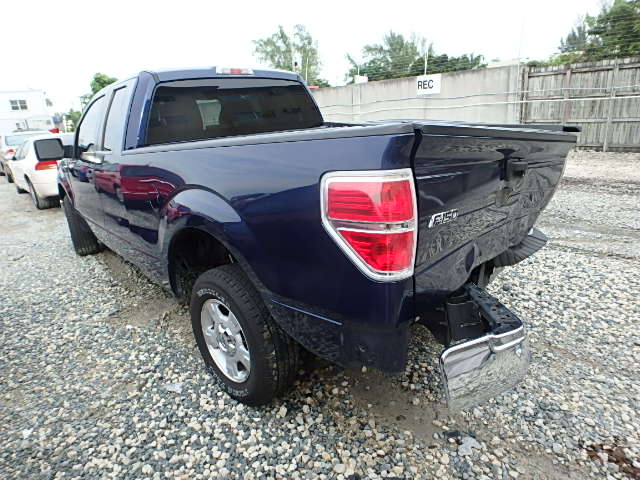 1FTEX1C87AKB82262 - 2010 FORD F150 SUPER BLUE photo 3