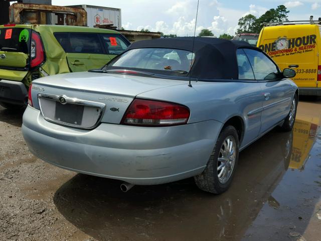 1C3EL65RX2N305829 - 2002 CHRYSLER SEBRING LI BLUE photo 4