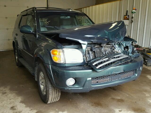 5TDBT48A33S149427 - 2003 TOYOTA SEQUOIA LI GREEN photo 1