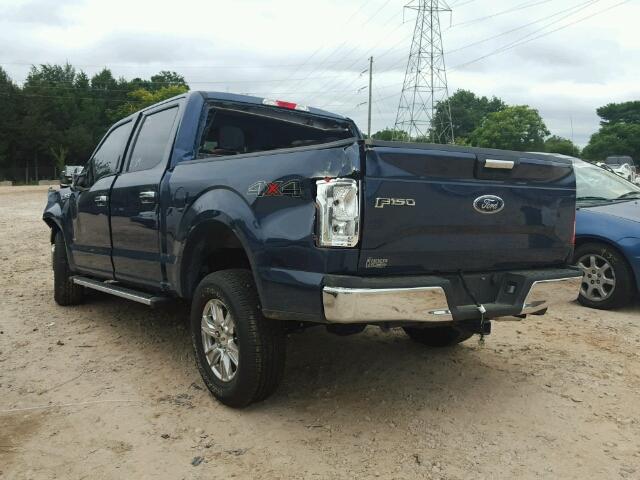 1FTEW1EP0GKF29382 - 2016 FORD F150 SUPER BLUE photo 3