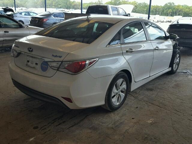 KMHEC4A43DA094490 - 2013 HYUNDAI SONATA HYB WHITE photo 4