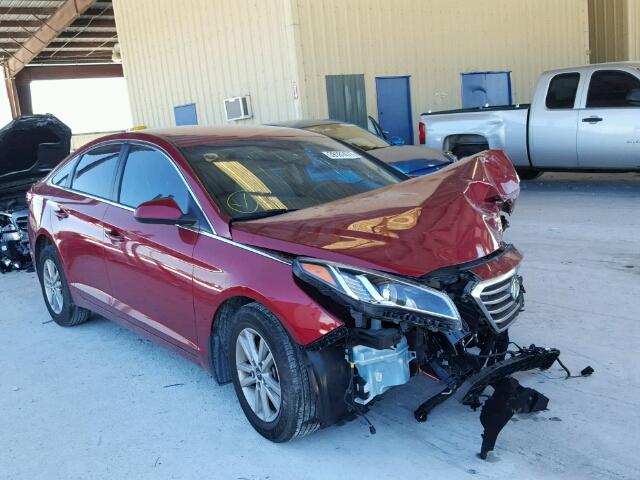 5NPE24AF6FH186598 - 2015 HYUNDAI SONATA RED photo 1