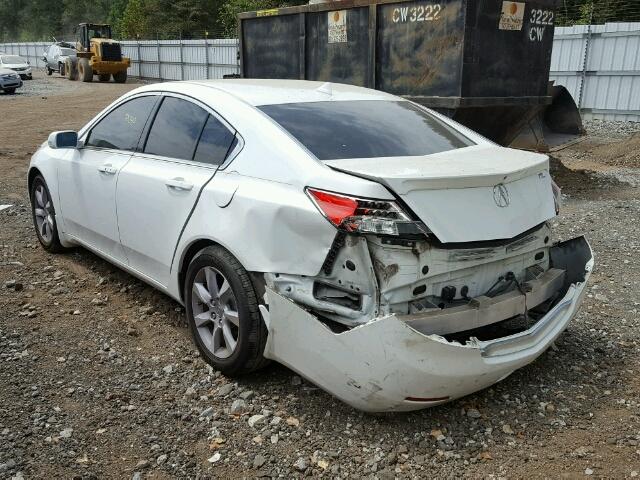 19UUA8F58DA011202 - 2013 ACURA TL TECH WHITE photo 3