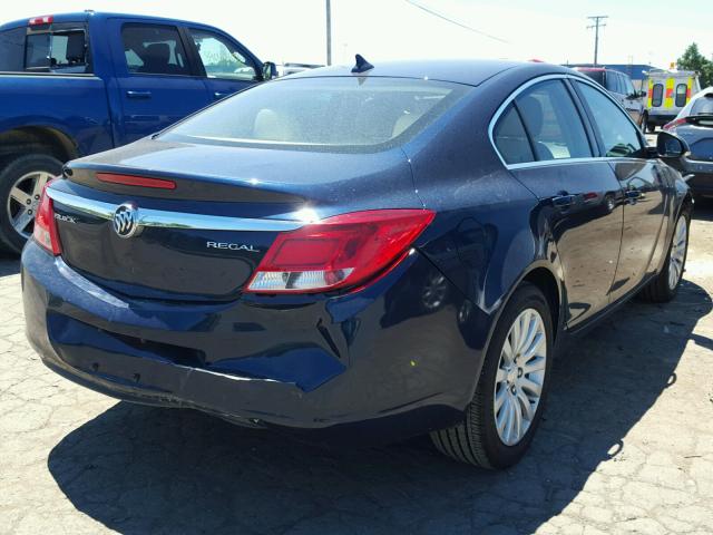 2G4GR5EK0C9146951 - 2012 BUICK REGAL BLUE photo 4