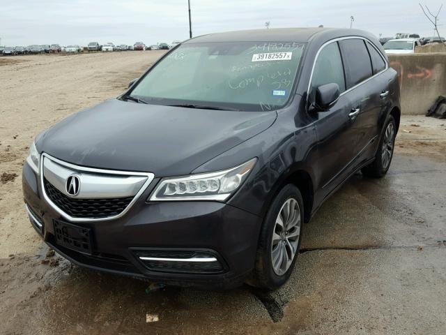 5FRYD3H41EB008163 - 2014 ACURA MDX GRAY photo 2