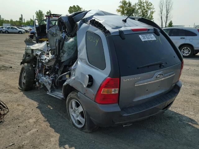 KNDJF723077437677 - 2007 KIA SPORTAGE E SILVER photo 3