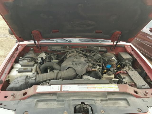 1FMYU60E51UB43277 - 2001 FORD EXPLORER S RED photo 7