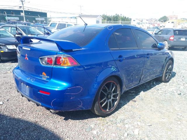 JA32U2FU2FU606841 - 2015 MITSUBISHI LANCER ES BLUE photo 4