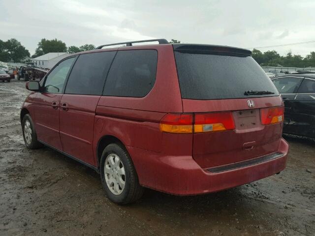 5FNRL18653B056955 - 2003 HONDA ODYSSEY EX RED photo 3