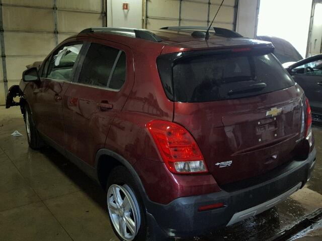 3GNCJLSB6GL271692 - 2016 CHEVROLET TRAX 1LT BURGUNDY photo 3