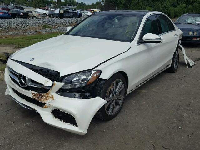 WDDWF4JB4HR253304 - 2017 MERCEDES-BENZ C 300 WHITE photo 2