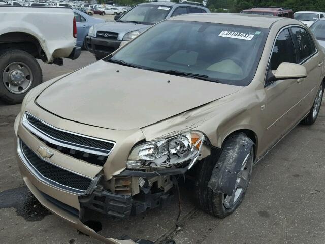 1G1ZH57B28F182757 - 2008 CHEVROLET MALIBU 1LT GOLD photo 2