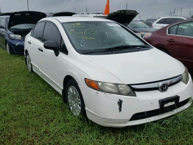 1HGFA16278L010509 - 2008 HONDA CIVIC DX WHITE photo 1