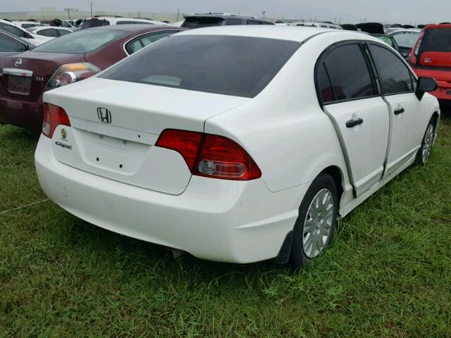 1HGFA16278L010509 - 2008 HONDA CIVIC DX WHITE photo 4