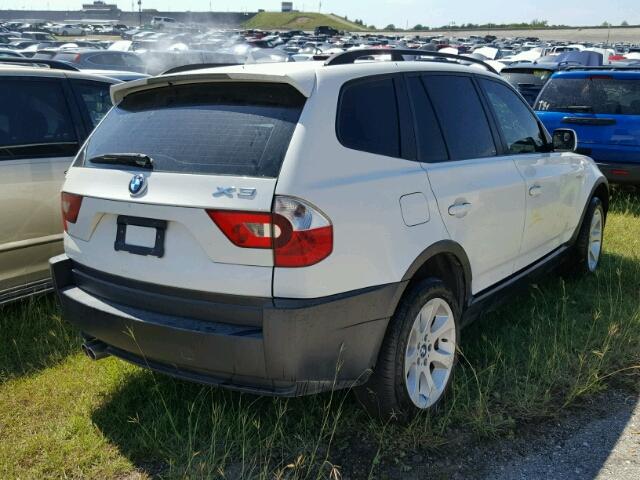 WBXPA73445WC50905 - 2005 BMW X3 WHITE photo 4