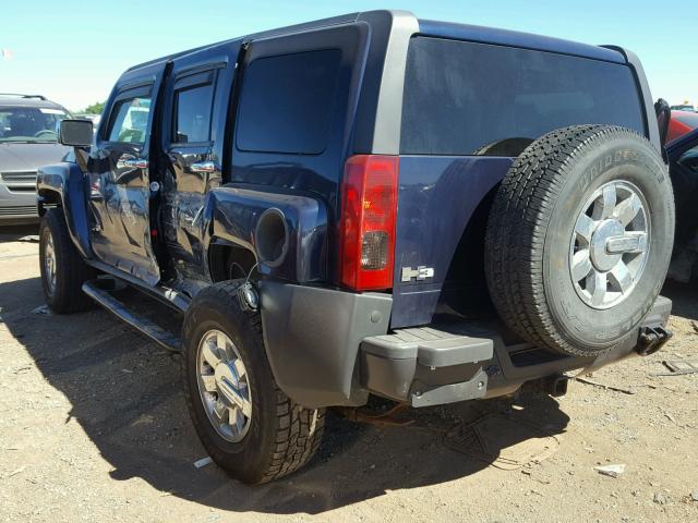 5GTEN13E088173169 - 2008 HUMMER H3 BLUE photo 3