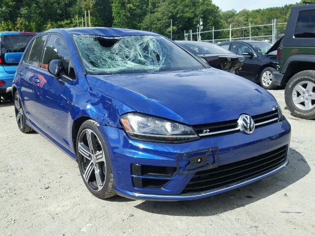 WVWUF7AU7GW263636 - 2016 VOLKSWAGEN GOLF R BLUE photo 1