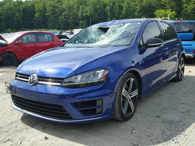 WVWUF7AU7GW263636 - 2016 VOLKSWAGEN GOLF R BLUE photo 2