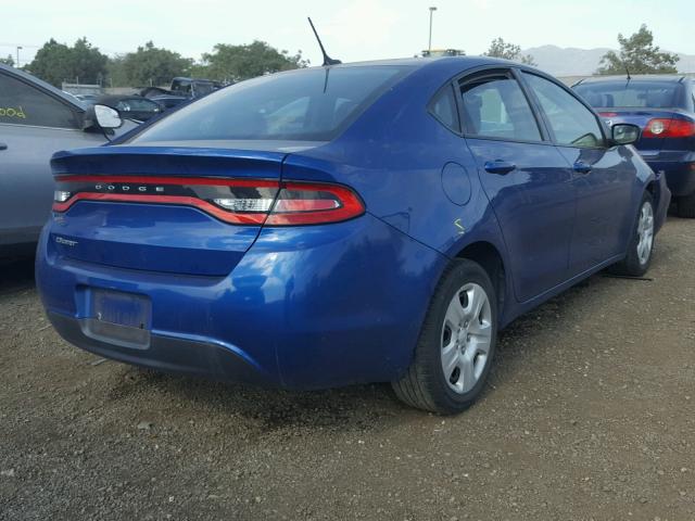 1C3CDFAA4ED794470 - 2014 DODGE DART SE BLUE photo 4