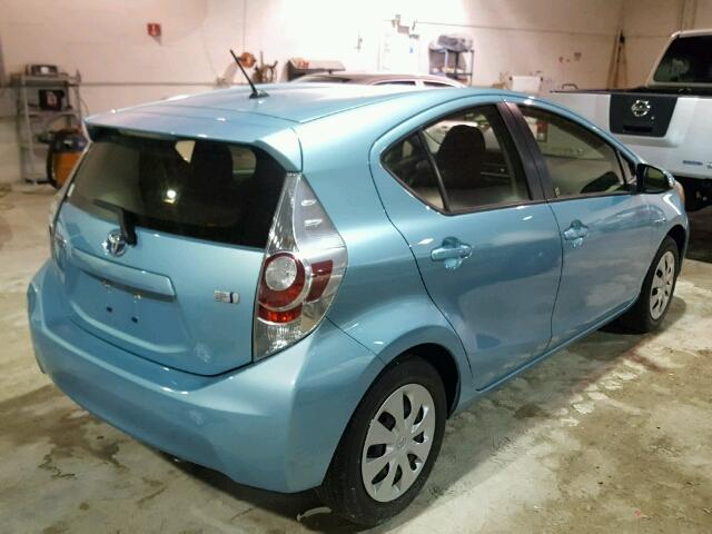 JTDKDTB33E1077016 - 2014 TOYOTA PRIUS C BLUE photo 4