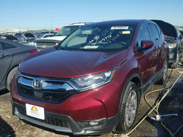 7FARW1H5XHE015912 - 2017 HONDA CR-V EX MAROON photo 2