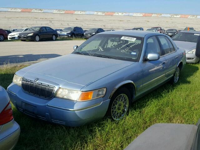 2MEFM74W5YX668586 - 2000 MERCURY GRAND MARQ BLUE photo 2