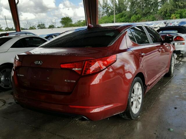 5XXGN4A77DG160965 - 2013 KIA OPTIMA EX RED photo 4