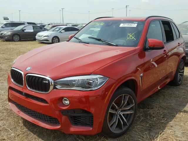 5YMKT6C59G0R78640 - 2016 BMW X5 M RED photo 2