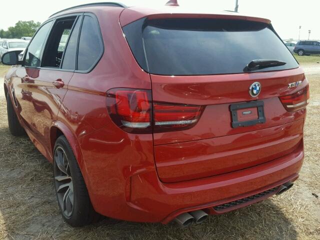 5YMKT6C59G0R78640 - 2016 BMW X5 M RED photo 3