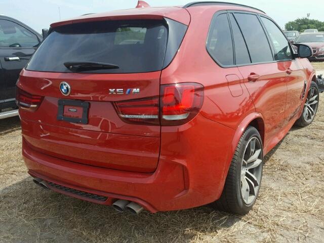 5YMKT6C59G0R78640 - 2016 BMW X5 M RED photo 4