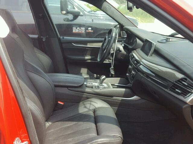 5YMKT6C59G0R78640 - 2016 BMW X5 M RED photo 5