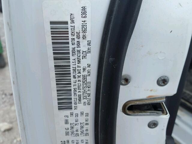 3C6TD5HT5CG252895 - 2012 DODGE RAM 2500 S WHITE photo 10