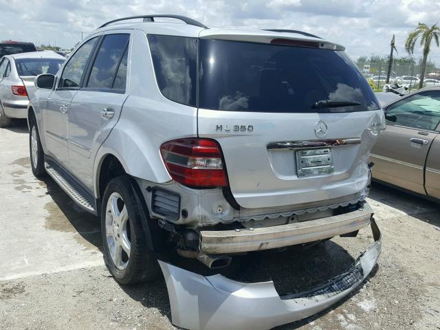 4JGBB86E58A382077 - 2008 MERCEDES-BENZ ML 350 SILVER photo 3