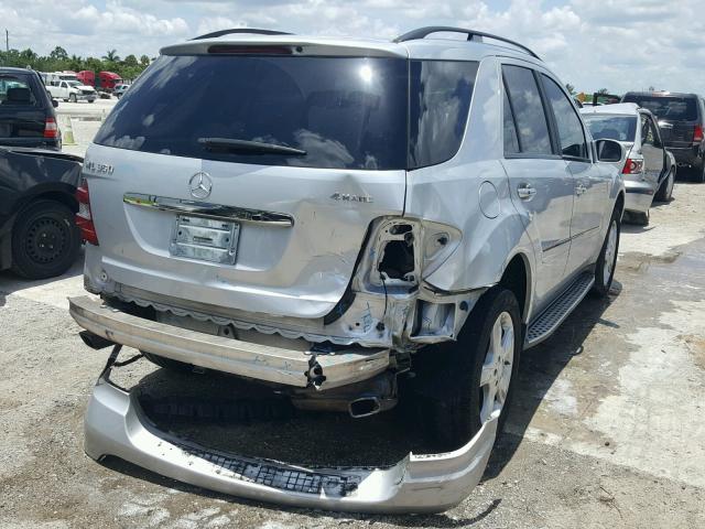 4JGBB86E58A382077 - 2008 MERCEDES-BENZ ML 350 SILVER photo 4