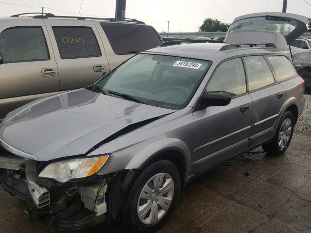 4S4BP60C687312517 - 2008 SUBARU OUTBACK GRAY photo 10