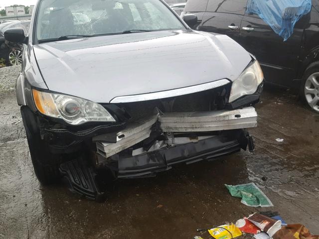 4S4BP60C687312517 - 2008 SUBARU OUTBACK GRAY photo 9