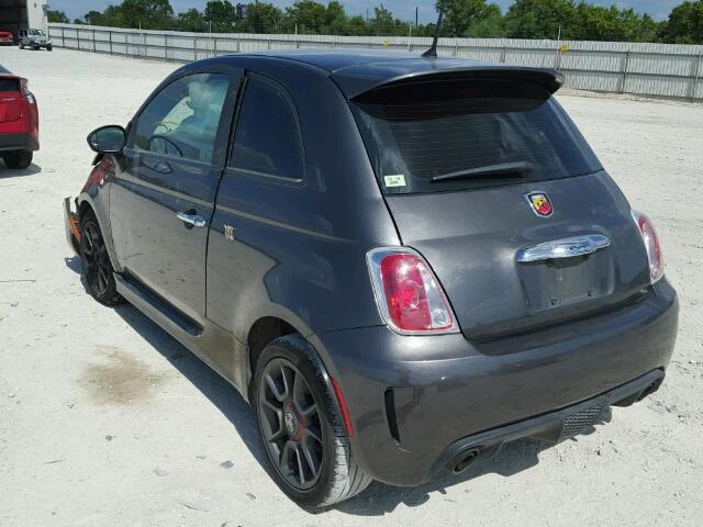 3C3CFFFH0ET205635 - 2014 FIAT 500 ABARTH GRAY photo 3