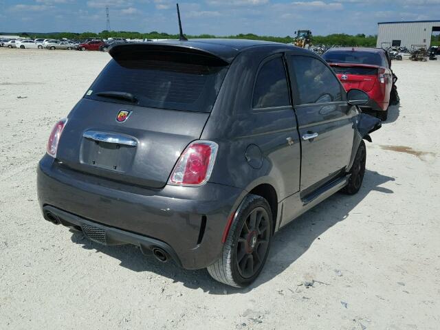 3C3CFFFH0ET205635 - 2014 FIAT 500 ABARTH GRAY photo 4