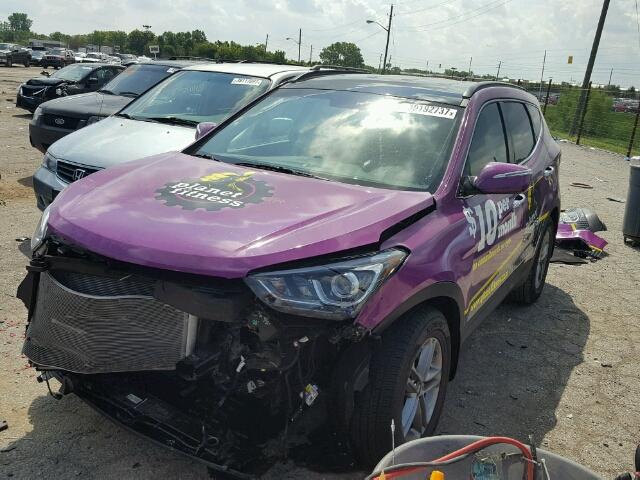5NMZU3LB2HH016626 - 2017 HYUNDAI SANTA FE S 紫色 照片 2