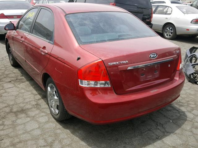 KNAFE222895611770 - 2009 KIA SPECTRA EX RED photo 3