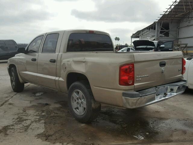 1D7HE48NX5S337756 - 2005 DODGE DAKOTA QUA BROWN photo 3