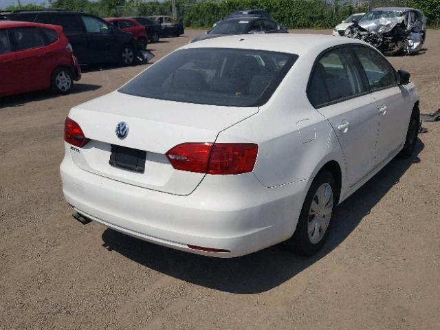 3VW2K7AJ8BM021596 - 2011 VOLKSWAGEN JETTA BASE თეთრი ფოტო 4