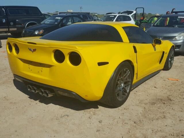 1G1YY26E675107800 - 2007 CHEVROLET CORVETTE YELLOW photo 4