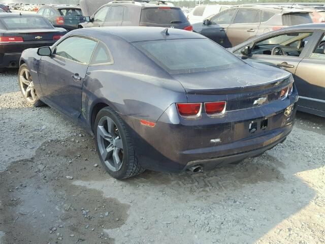 2G1FB1E32C9143757 - 2012 CHEVROLET CAMARO LT BLUE photo 3