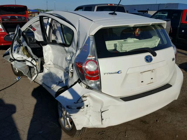 JTDKDTB32C1510306 - 2012 TOYOTA PRIUS C WHITE photo 3