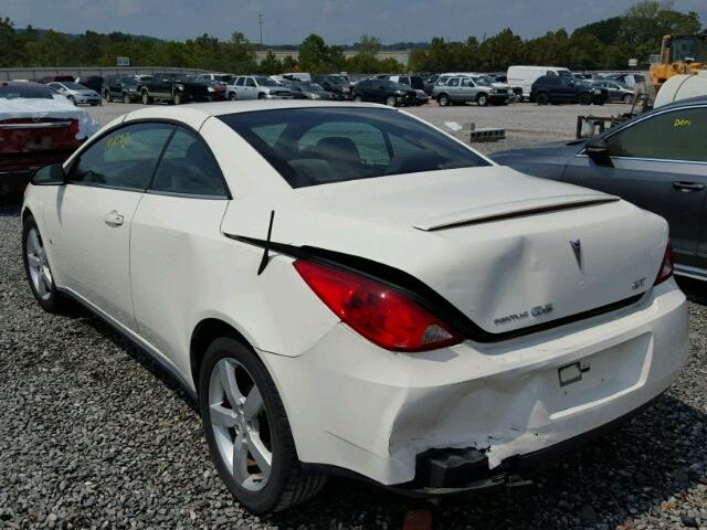 1G2ZH35N074272755 - 2007 PONTIAC G6 GT WHITE photo 3