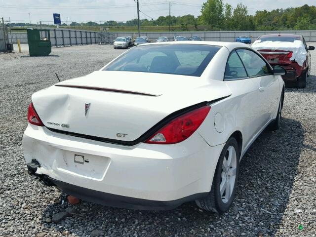 1G2ZH35N074272755 - 2007 PONTIAC G6 GT WHITE photo 4