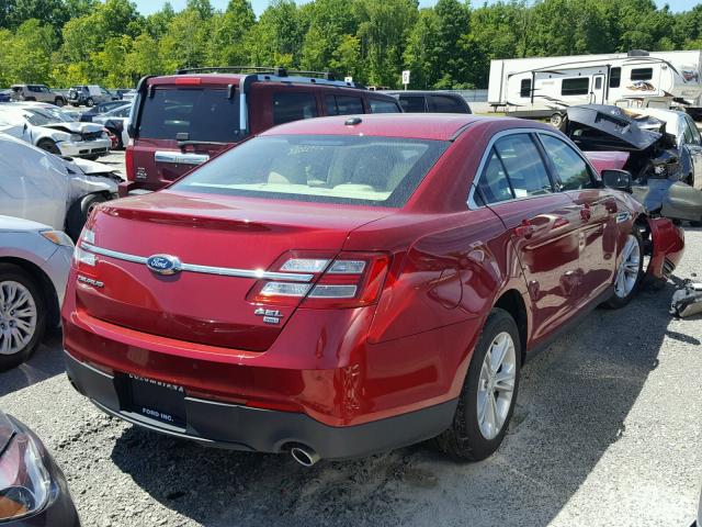 1FAHP2H8XFG131611 - 2015 FORD TAURUS SEL RED photo 4